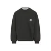 Carhartt Relaxed Fit Black Crewneck Sweatshirt With Zippered Pocket In Black