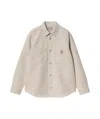 Carhartt Relaxed Fit Button-up Shirt Jac With Logo Patch In Neutral