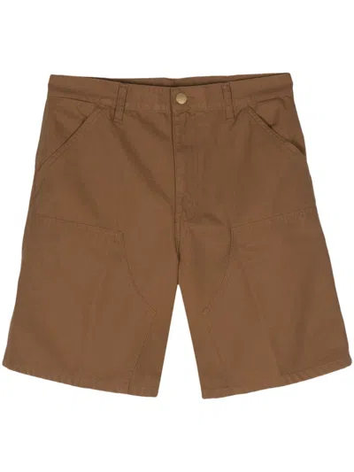 Carhartt Relaxed Fit Cotton Shorts In Brown