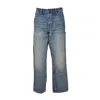 Carhartt Relaxed Fit Denim Jeans With Subtle Distressing And Patch Pockets In Gray