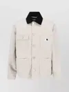Carhartt Relaxed Fit Jacket Contrast Collar In Neutral
