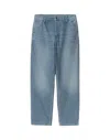 Carhartt Relaxed Fit Light Blue Denim Pants In Blue