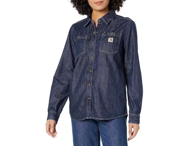 Carhartt Relaxed Fit Midweight Denim Overshirt In Blue