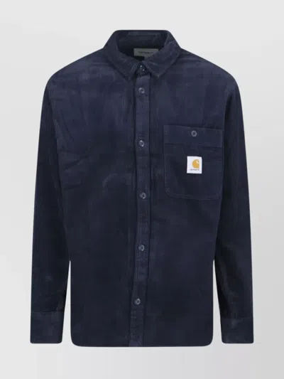 Carhartt Relaxed Fit Shirt Chest Pocket In Blue