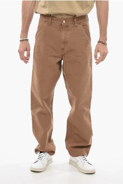 Carhartt Double Knee Straight-leg Trousers In Peanut Beige