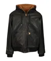 Carhartt Wip Og Active Jacket 50th Anniversary Edition Leather In Black