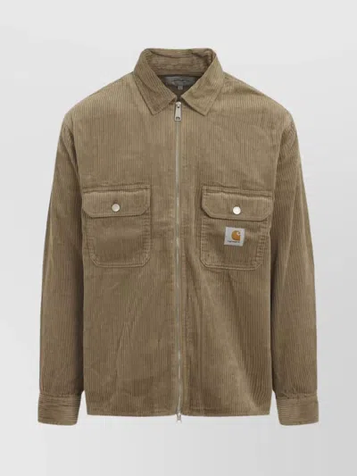 Carhartt Reynold Corduroy Shirt Jacket Pockets In Brown