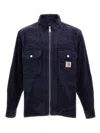 Carhartt Reynold Flap-pocket Zip-up Shirt In Blue