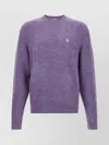 Carhartt Knitted Sweater With Soft Textured Fabric And Subtle Logo In Purple
