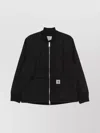Carhartt Ribbed Cuffs Long Sleeves Blazer Jacket In Black