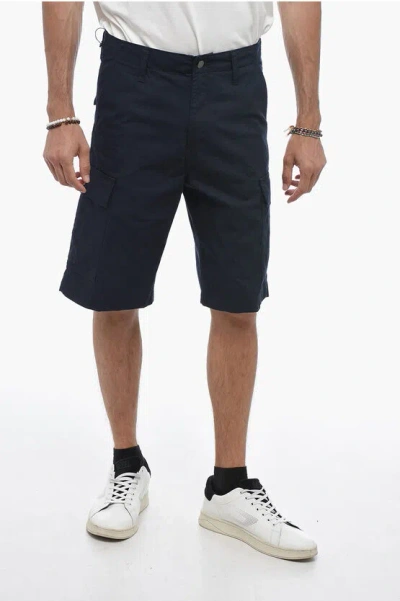 Carhartt Rip Stop Check Cargo Shorts In Black