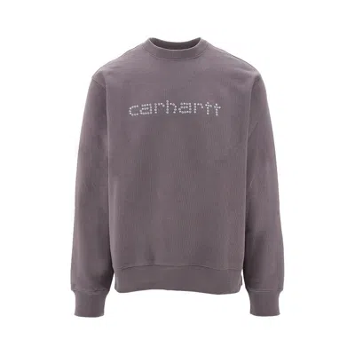 CARHARTT 'RIVET SCRIPT' PRINT CREWNECK SWEATSHIRT