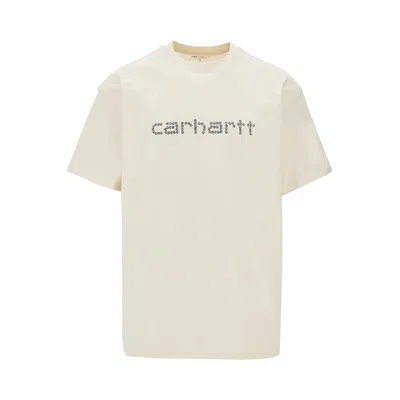 Carhartt 'rivet Script' Print T-shirt In White