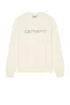 Carhartt Rivet Script Sweatshirt In Natural