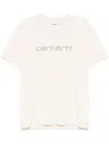 Carhartt 'rivet Script' Print T-shirt In Neutrals