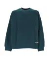 Carhartt Wip Label Script Logo Embroidered Sweatshirt In Green