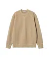Carhartt Chase Raglan-sleeve Waffle-knit Sweater In Nude