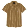 Carhartt Rugged Flex Shirt Men's Shaded Beach Relaxed Fit Button Front Jax157 In Brown