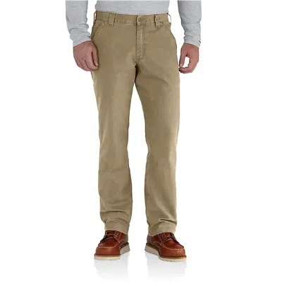 Carhartt Rugged Flex Work Pants Bn2291-m Men's Khaki Relaxed Fit App638 In Brown