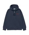 Carhartt Hooded Sweatshirt With Graphic Print And Pockets In Black