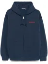Carhartt Hooded Sweatshirt With Graphic Print And Pockets In Blue