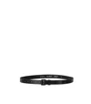Carhartt Script Leather Belt In Black