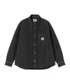 Carhartt Work In Progress Rylan Stripe Cotton Denim Button-up Shirt Jacket In Black