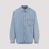 Carhartt Striped Cotton Shirt Jacket With Chest Pocket In Blue