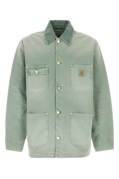 Carhartt Wip Og Chore Dearborn Canvas Coat In Green