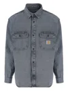 Carhartt Blue Tigan Shirt Shirt Jacket In Gray