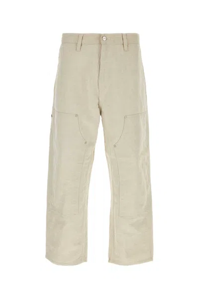 Carhartt Sand Cotton Blend Double Knee Pant In Beige O Tan