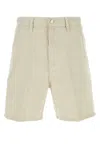 Carhartt Walter Single Knee Short In Misto Cotone Sabbia Uomo In Natural