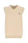 Carhartt Sand Cotton Madison Vest Sweater In Fleurdeselblack