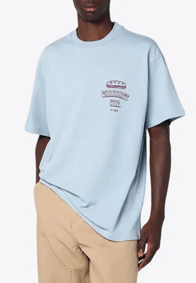 Carhartt Sandwich Printed T-shirt In Blue