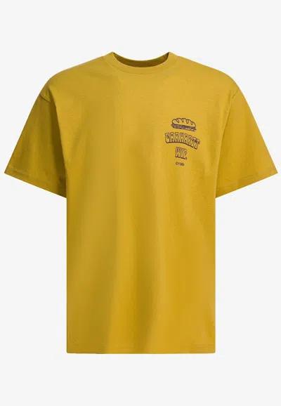 Carhartt Sandwich Printed T-shirt In Yellow