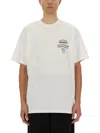 Carhartt White Crew-neck Cotton T-shirt With Print In Neutral