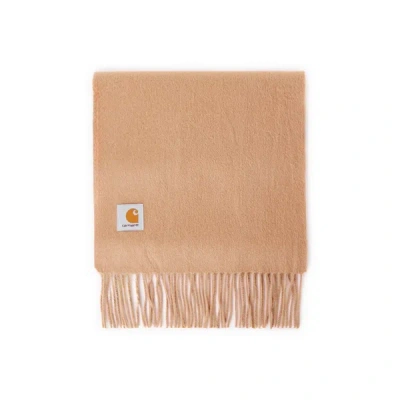 Carhartt Scarf With A Plain And Checked Appearance In Brown