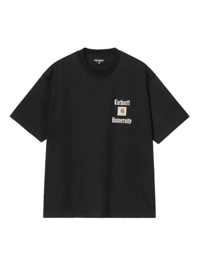 Carhartt Schooling Heart T-shirt In Black