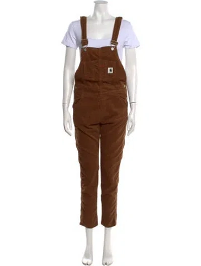 Pre-owned Carhartt Scoop Neck Overalls In Brown