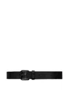 Carhartt Work In Progress Script Leather Belt In Black