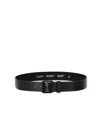 Carhartt Script Leather Belt In Black