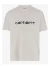 Carhartt Round Neck Script Cotton T-shirt In White