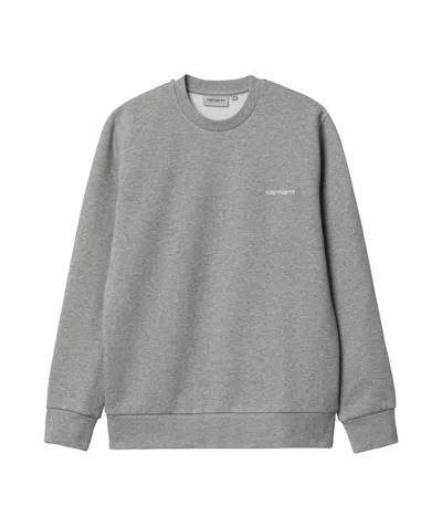 Carhartt Script Embroidery Sweatshirt In Gray