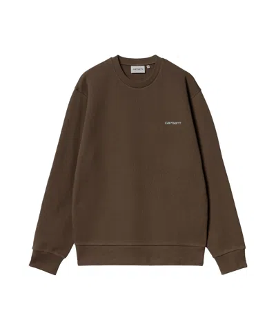 CARHARTT CARHARTT WIP SCRIPT-EMBROIDERED CREWNECK SWEATSHIRT