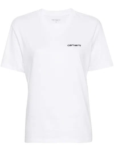 Carhartt Script Embroidery T-shirt In White