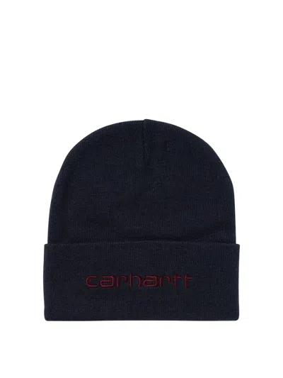 Carhartt Script Hats Blue In Black