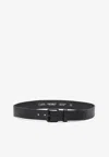Carhartt Script Leather Belt In Black