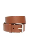 Carhartt Script Leather Belt In Brown
