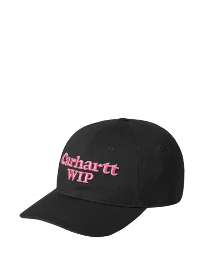 Carhartt Script Logo-embroidered Cap In Black