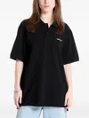 Carhartt Script-logo Polo Shirt In Black